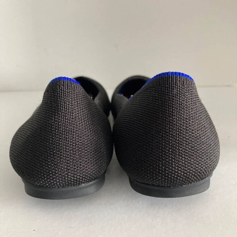 Rothy's Women Shoes The Flat Slip-On Round Toe Classic Black Ballet Flat 8 EUC